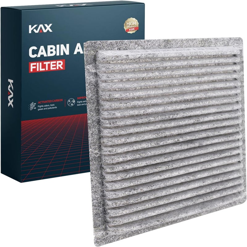 KAX فلتر هواء المقصورة، CF10138 بديل لهيونداي 2001-2007 RX300 1999-2003 IS300 2001-2005 مع فلتر هواء مقصورة مفعل بالكربون، استبدال# 87139-48020 - Image 1
